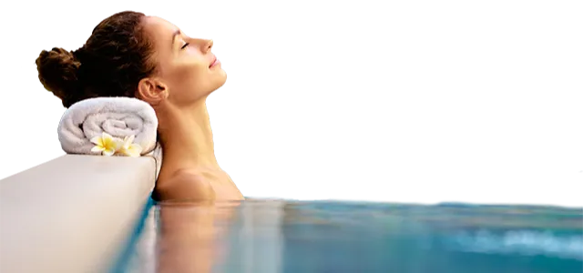 Cliente se relaxant au spa